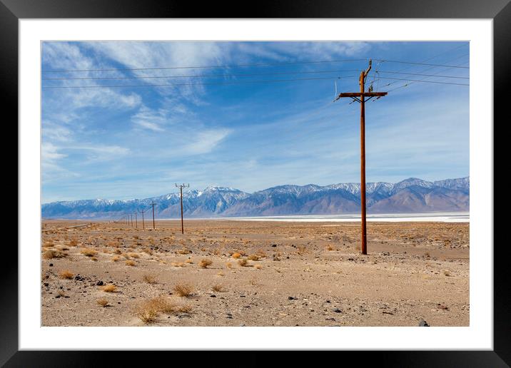 Lone Pine Deserts Framed Mounted Print by David Hare