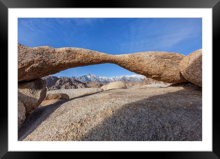 Lathe Arch, Alabama Hills  Framed Mounted Print by David Hare