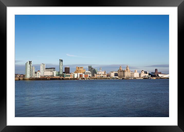 Liverpool Skyline Framed Mounted Print by David Hare