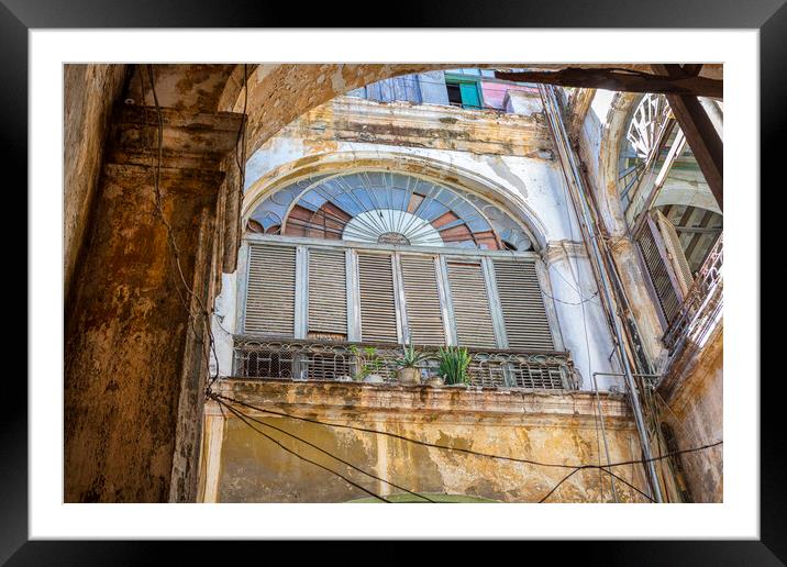  Windows of Havana Framed Mounted Print by David Hare