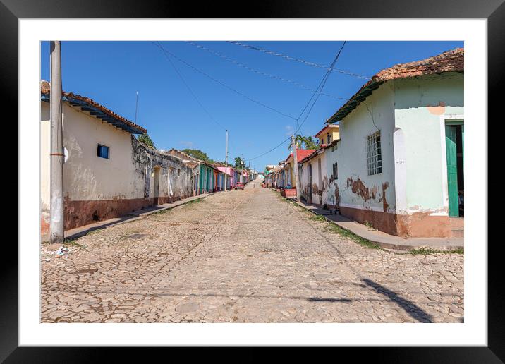 Streets of Trinidad, Cuba Framed Mounted Print by David Hare