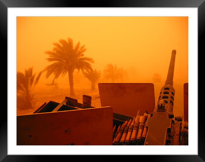 Sand Storm Patrol Framed Mounted Print by Rodolfo (Don F Barrios Quinon