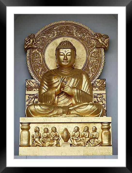 Buddah Framed Mounted Print by Marina Gray