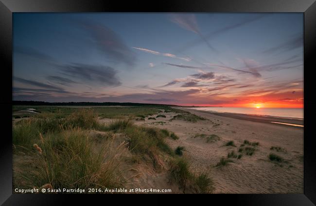 The Beauty of Dusk, Holkham Framed Print by Sarah Partridge