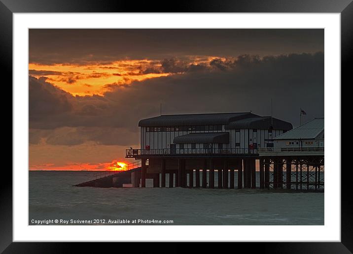 Cromer pier sunrise Framed Mounted Print by Roy Scrivener