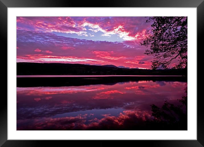 Esthwaite Sunset Framed Mounted Print by Roy Scrivener
