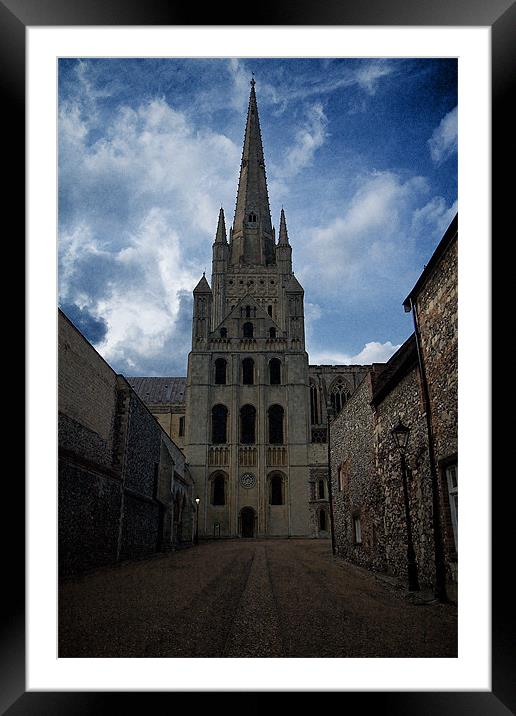 Cathedral approach Framed Mounted Print by Roy Scrivener