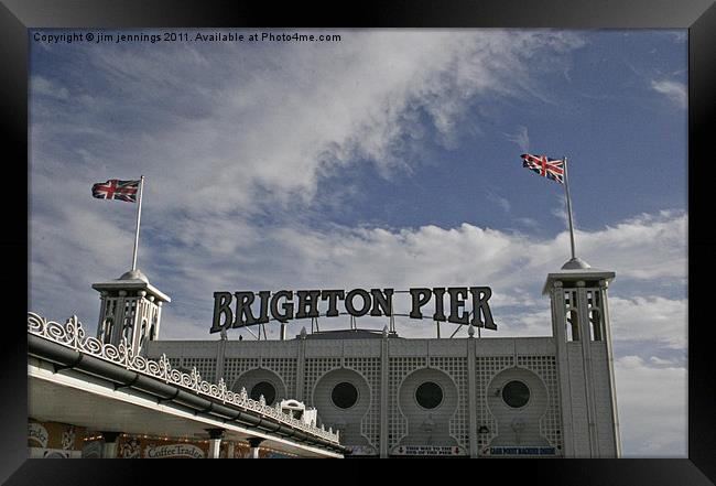Brighton Pier Framed Print by jim jennings