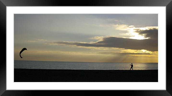 Kite Flying Framed Mounted Print by jim jennings