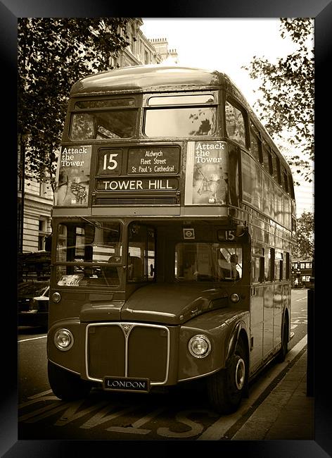 LONDON BUS Framed Print by Gypsyofthesky Photography