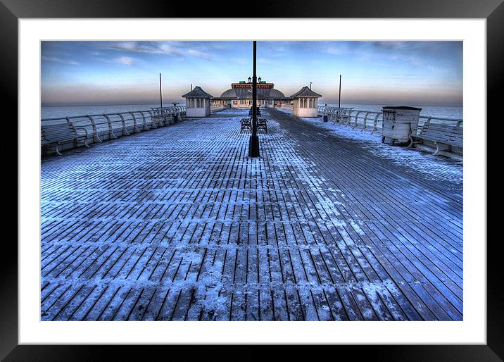 CROMER PIER WINTER 2010 Framed Mounted Print by Gypsyofthesky Photography