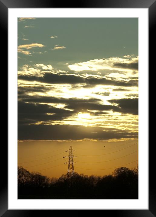 dusk Framed Mounted Print by nina saunders