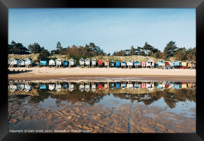 Beach huts. Wells-next-the-sea, Norfolk, UK. Framed Print by Liam Grant