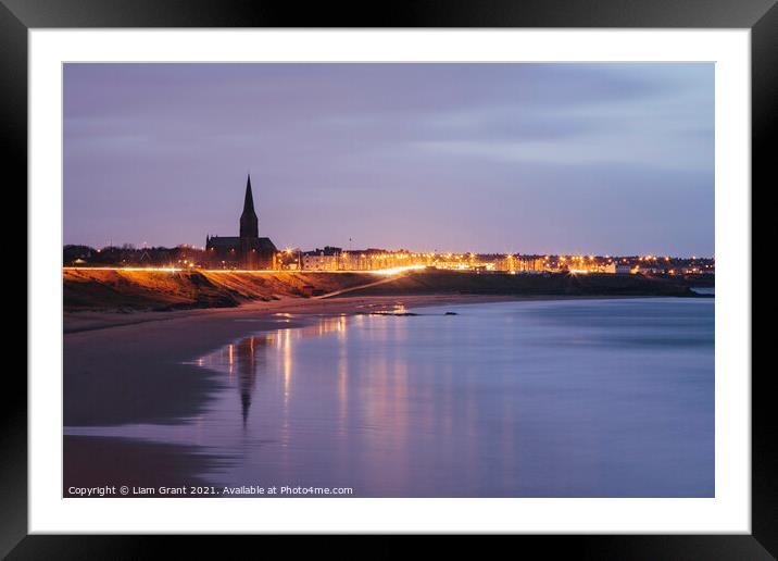 Tynemouth Church at dusk twilight. Northumberland, UK. Framed Mounted Print by Liam Grant
