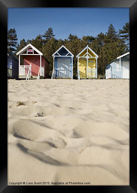 Beach huts. Wells-next-the-sea, North Norfolk, UK Framed Print by Liam Grant
