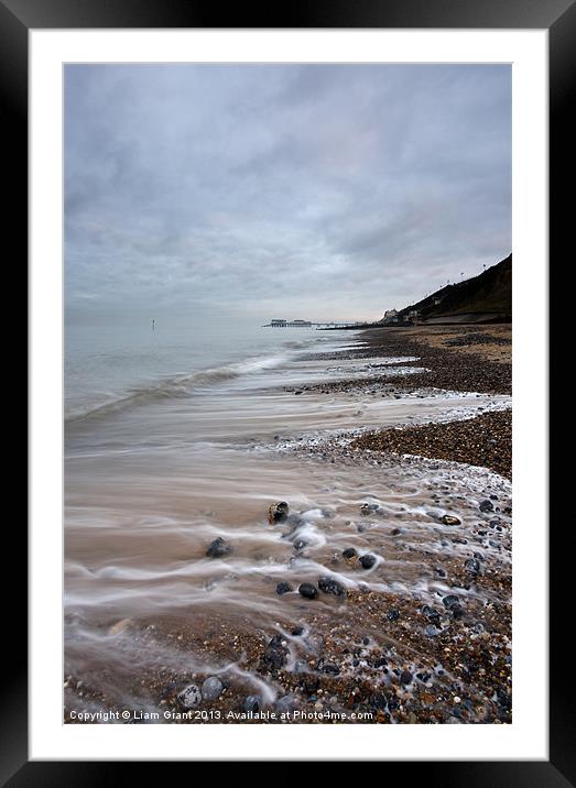 Cromer Pier, Norfolk, UK in Winter Framed Mounted Print by Liam Grant