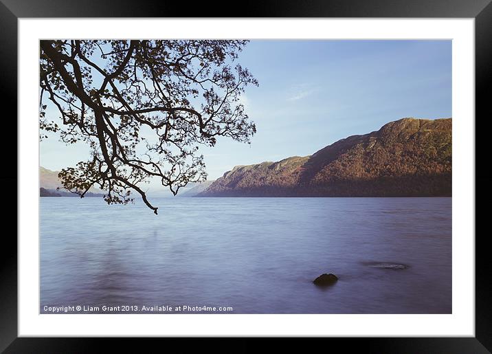 Ullswater at sunset. Lake District, UK. Framed Mounted Print by Liam Grant