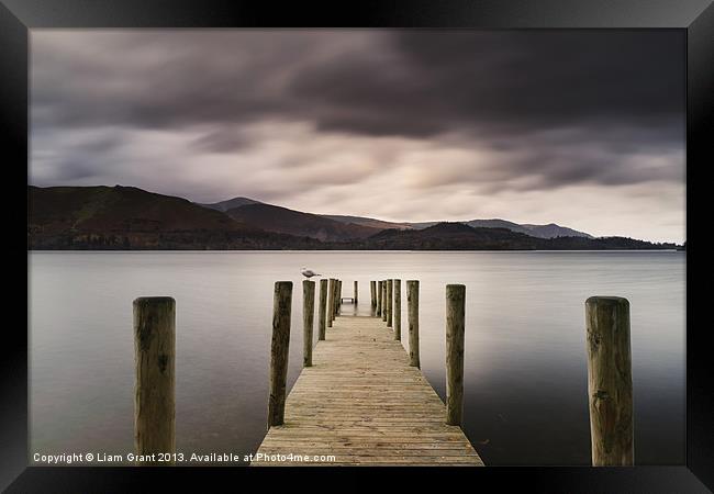 View to Skelgill Bank from Derwent Water. Lake Dis Framed Print by Liam Grant