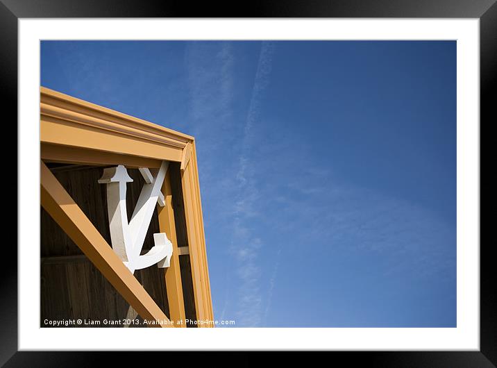 Beach hut. Wells-next-the-sea Framed Mounted Print by Liam Grant