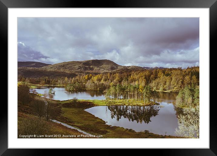 Tarn Hows and view to Yewdale Fells. Framed Mounted Print by Liam Grant