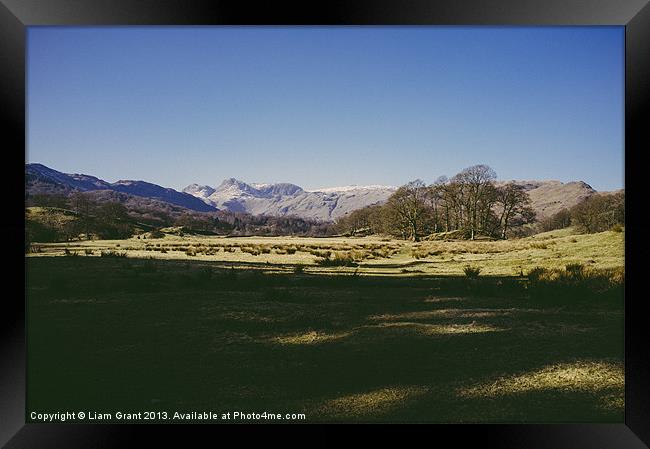 Langdale Pikes. Elterwater. Framed Print by Liam Grant