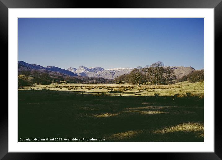 Langdale Pikes. Elterwater. Framed Mounted Print by Liam Grant