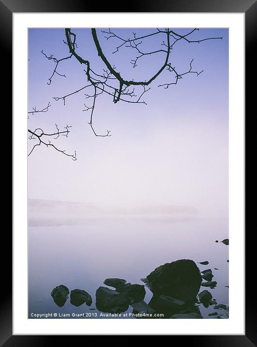 Dawn mist and reflections. Windermere. Framed Mounted Print by Liam Grant