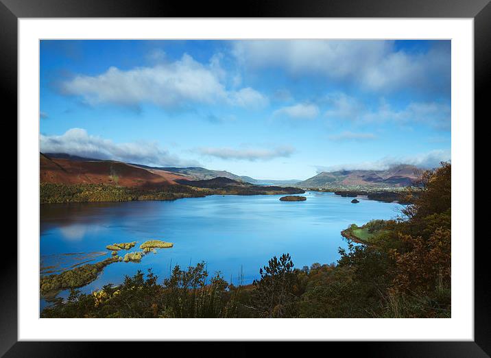 View over Derwent Water to Keswick. Framed Mounted Print by Liam Grant