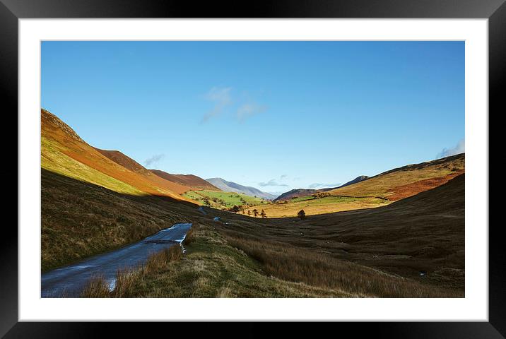 Views from Keskadale down the Pass. Framed Mounted Print by Liam Grant