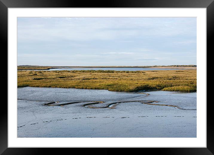 Overy Marsh. Burnham Overy Staithe. Framed Mounted Print by Liam Grant