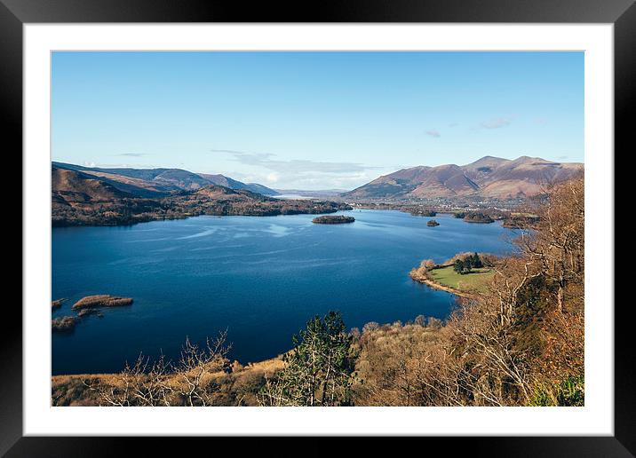 Views over Derwent Water from Suprise View near As Framed Mounted Print by Liam Grant