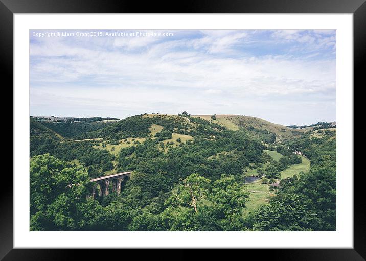 Monsal Head Viaduct.  Framed Mounted Print by Liam Grant