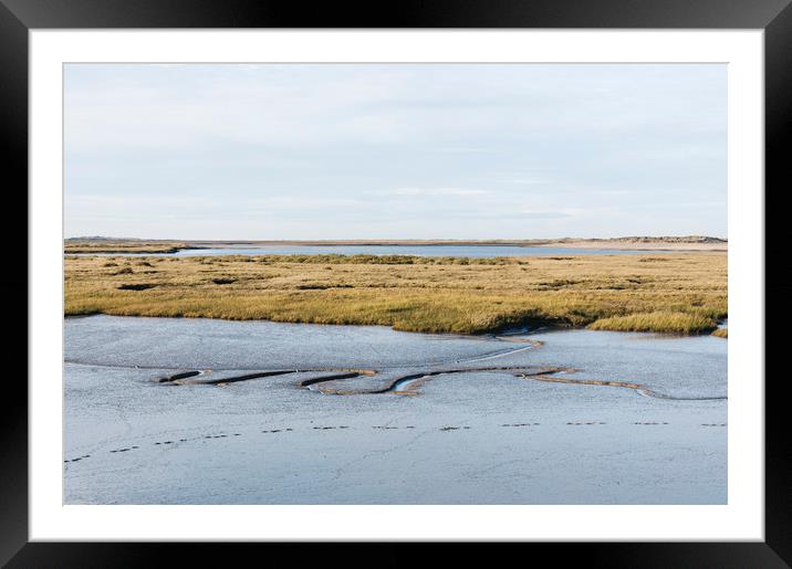 Low tide salt marsh at Burnham Overy Staithe, Norf Framed Mounted Print by Liam Grant