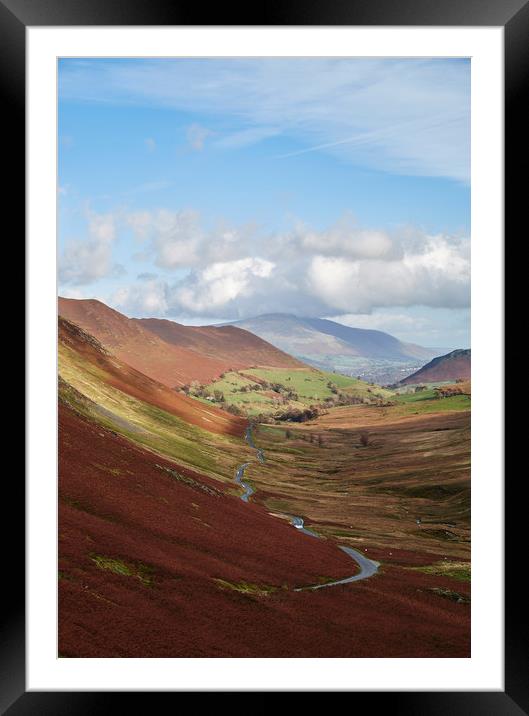 View to Keskadale. Cumbria, UK. Framed Mounted Print by Liam Grant