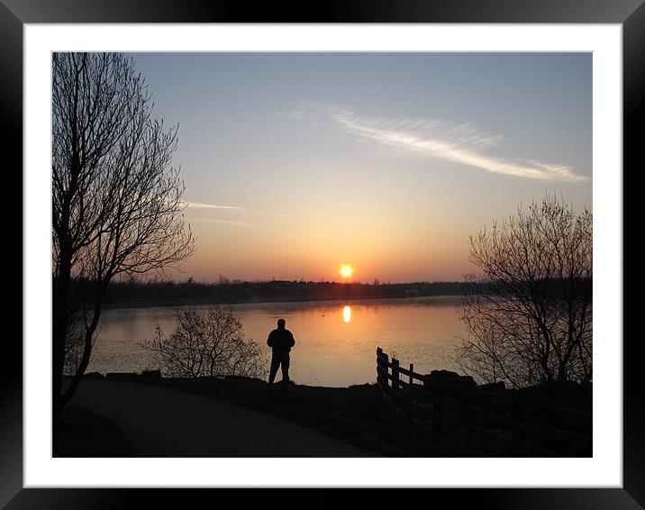 Watching the Sunrise Framed Mounted Print by adrian markey