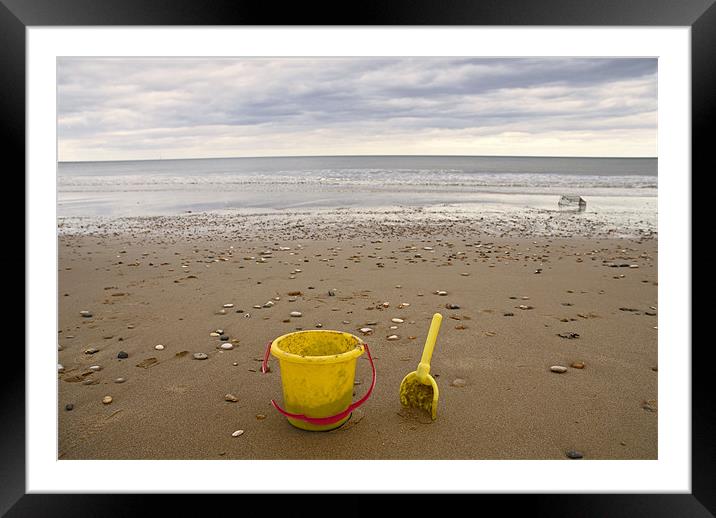 Bucket and Spade Framed Mounted Print by Anth Short