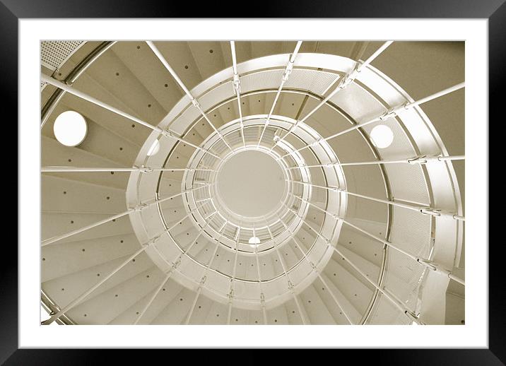 Spiral Stairs Framed Mounted Print by Anth Short