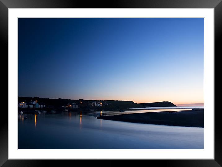 NIGHTWALK NEWPORT PEMBS #1 Framed Mounted Print by Anthony R Dudley (LRPS)