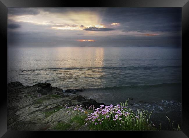 EVENING LIGHT St BRIDES BAY #1 Framed Print by Anthony R Dudley (LRPS)