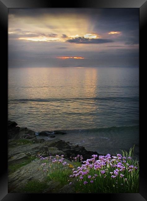 EVENING LIGHT St BRIDES BAY #2 Framed Print by Anthony R Dudley (LRPS)