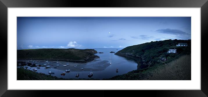 MOONRISE OVER SOLVA Framed Mounted Print by Anthony R Dudley (LRPS)