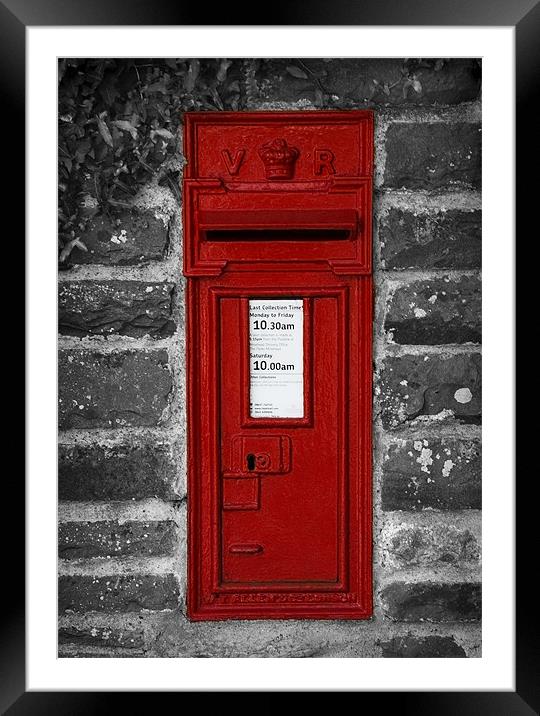 V R POST BOX Framed Mounted Print by Anthony R Dudley (LRPS)