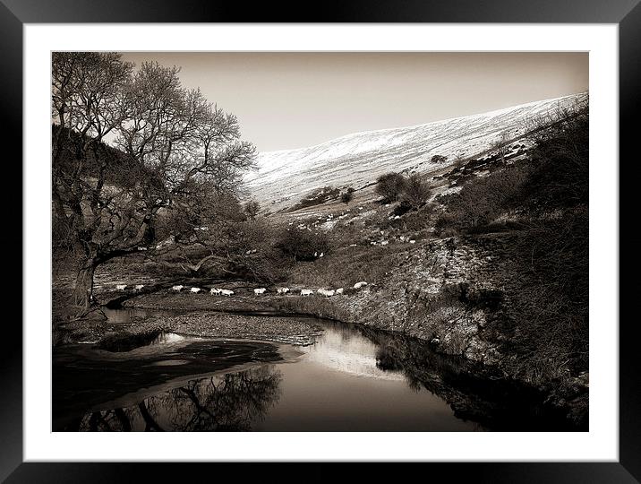 WINTER IN THE BRECON BEACONS Framed Mounted Print by Anthony R Dudley (LRPS)