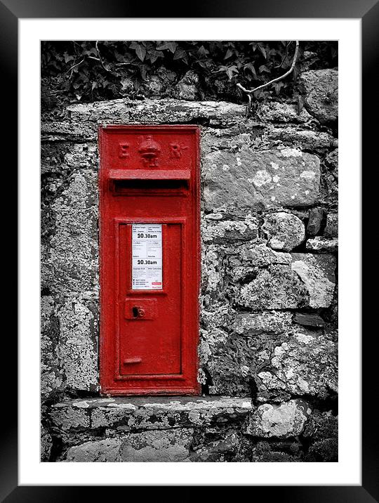 EDWARD V11 POST BOX Framed Mounted Print by Anthony R Dudley (LRPS)