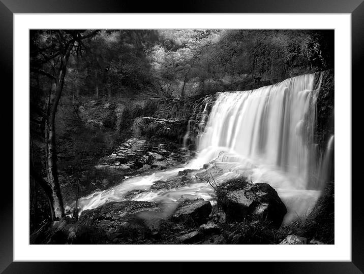 Sgwd Isaf Clun Gwyn Framed Mounted Print by Anthony R Dudley (LRPS)