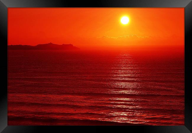 The Sunset Framed Print by stephen walton