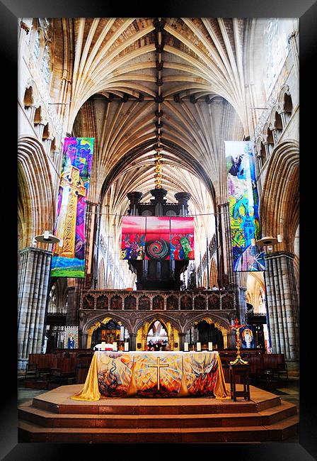 Inside Exeter Cathedral Framed Print by stephen walton
