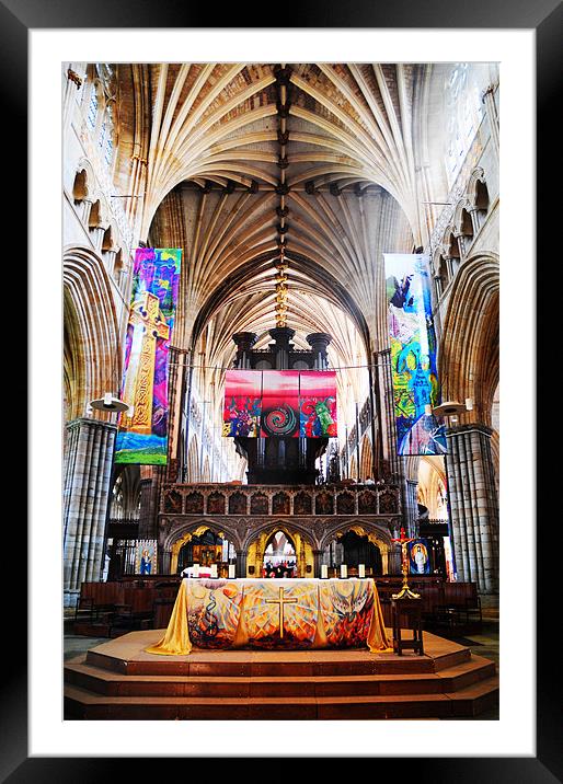 Inside Exeter Cathedral Framed Mounted Print by stephen walton
