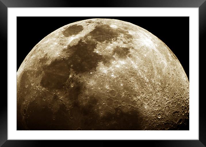 The Moon Framed Mounted Print by stephen walton