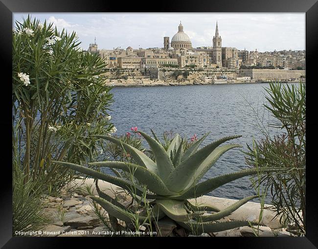 Valletta waterfront Framed Print by Howard Corlett